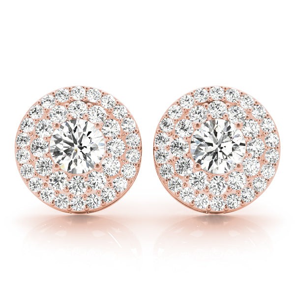 Diamond Halo Earrings F VS - Image 6