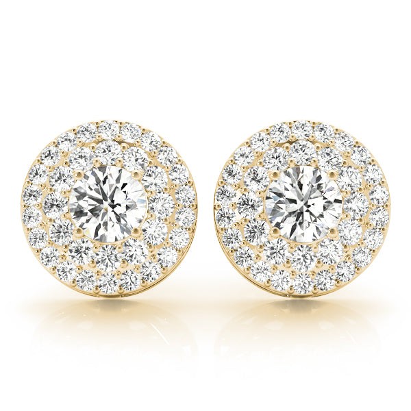 Diamond Halo Earrings F VS