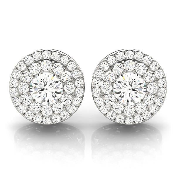Diamond Halo Earrings F VS