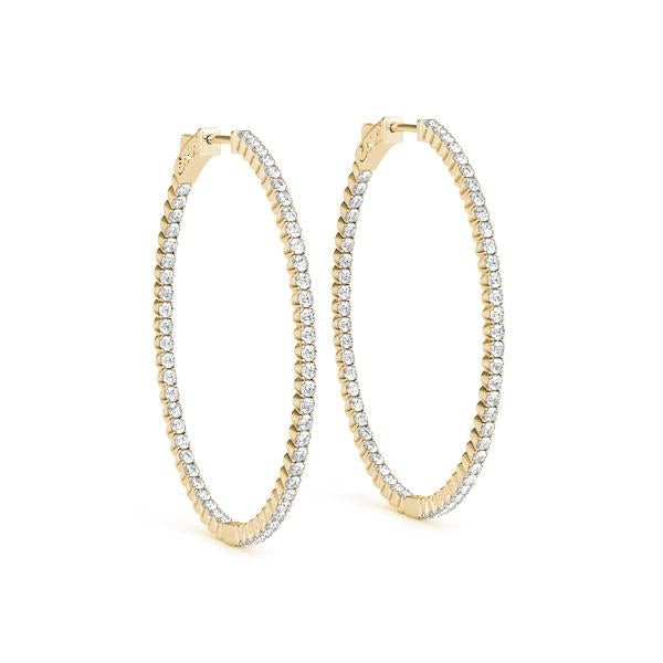 Diamond Hoop Earrings -.02-36mm F VS