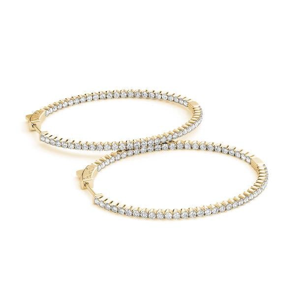 Diamond Hoop Earrings -.02-36mm F VS - Image 4