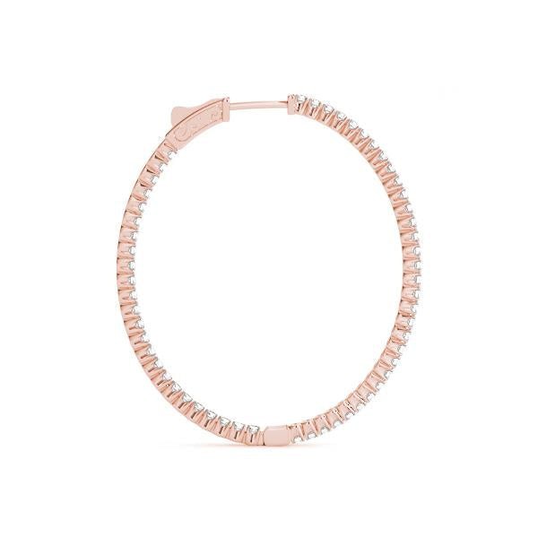 Diamond Hoop Earrings -.02-36mm F VS - Image 11