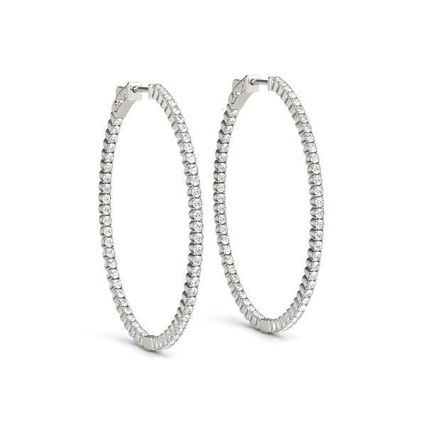 Diamond Hoop Earrings -.02-36mm F VS