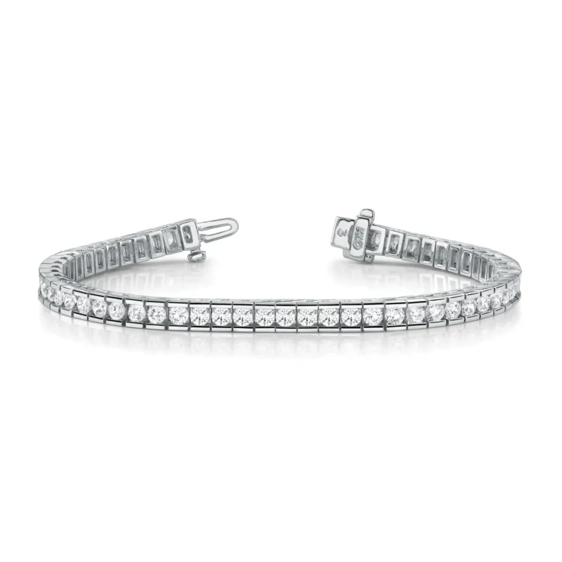 Diamond Bracelet In Line Channel Set F VS Diamonds #70025