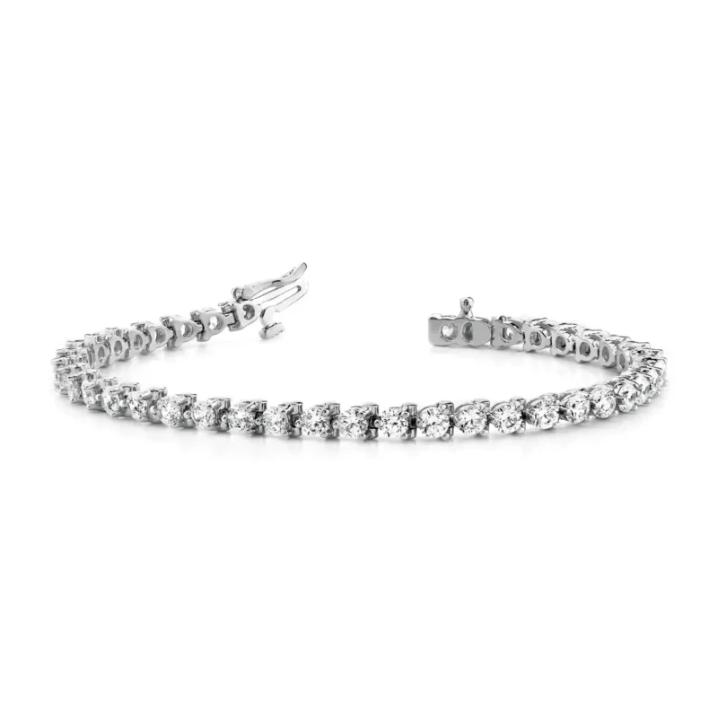 Diamond Bracelet In Line Prong Set F VS Diamonds #70027