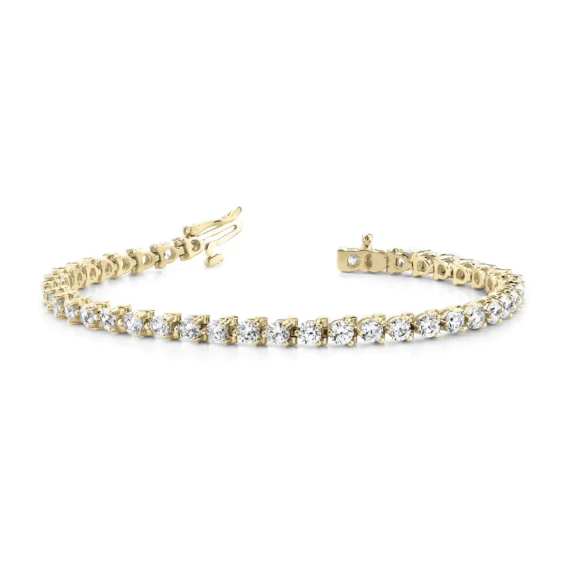 Diamond Bracelet In Line Prong Set F VS Diamonds #70027