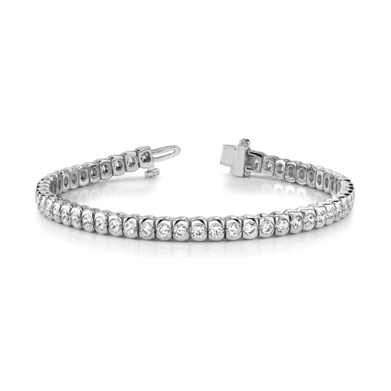Diamond Bracelet In Line Bezel Set G SI Diamonds #70099
