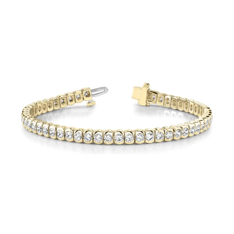 Diamond Bracelet In Line Bezel Set G SI Diamonds #70099