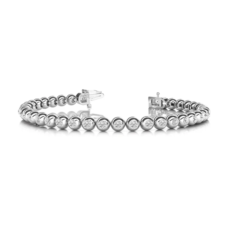 Diamond Bracelet In Line Bezel Set G SI Diamonds #70110