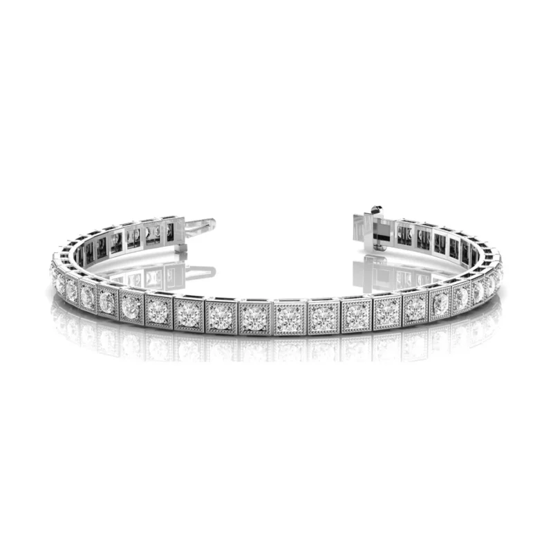 Diamond Tennis Bracelet Vintage G SI Diamonds #70169