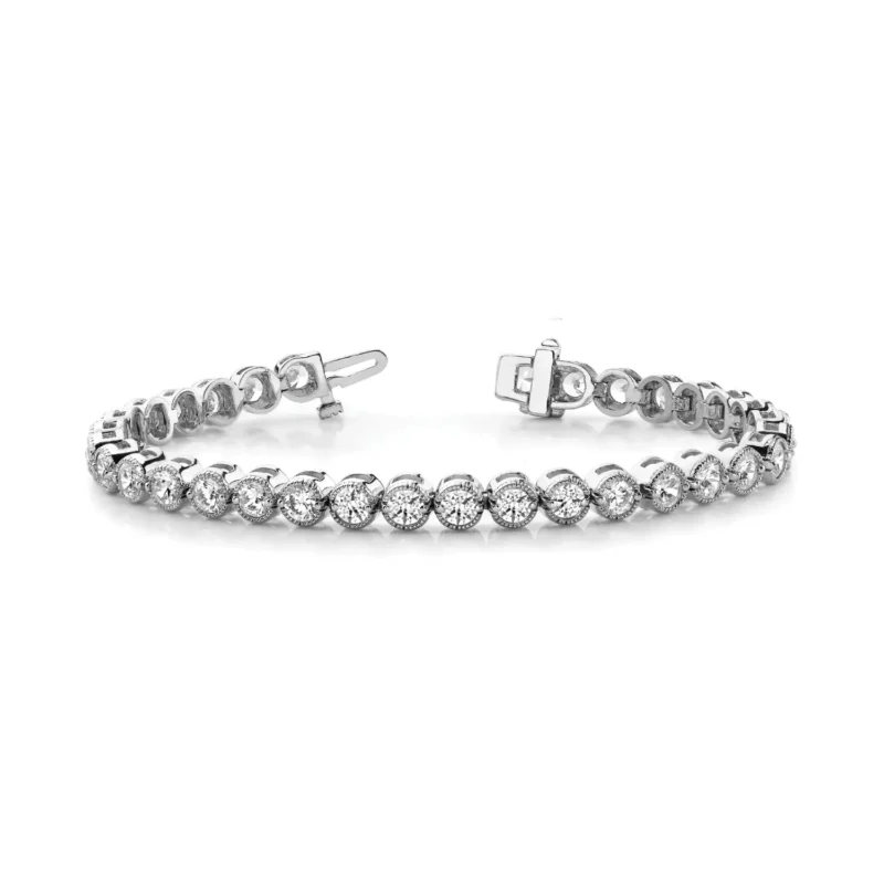 Diamond Bracelet In Line Prong Set G SI Diamonds #70227
