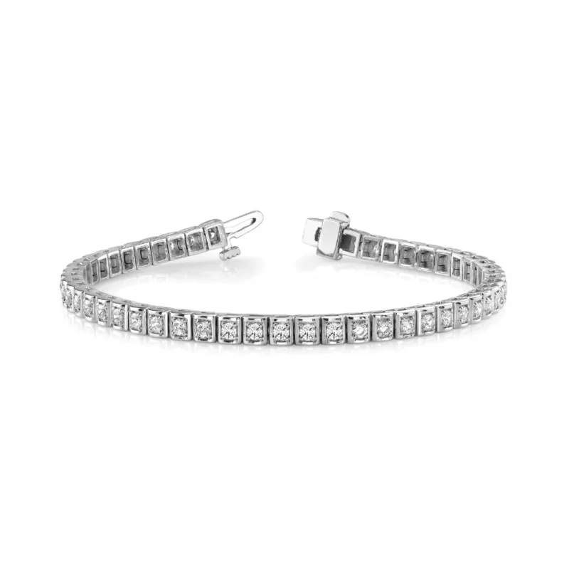 Diamond Bracelet In Line Prong Set G SI Diamonds #70229