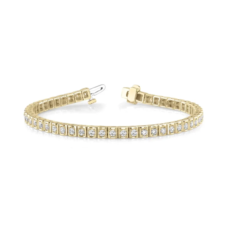 Diamond Bracelet In Line Prong Set G SI Diamonds #70229
