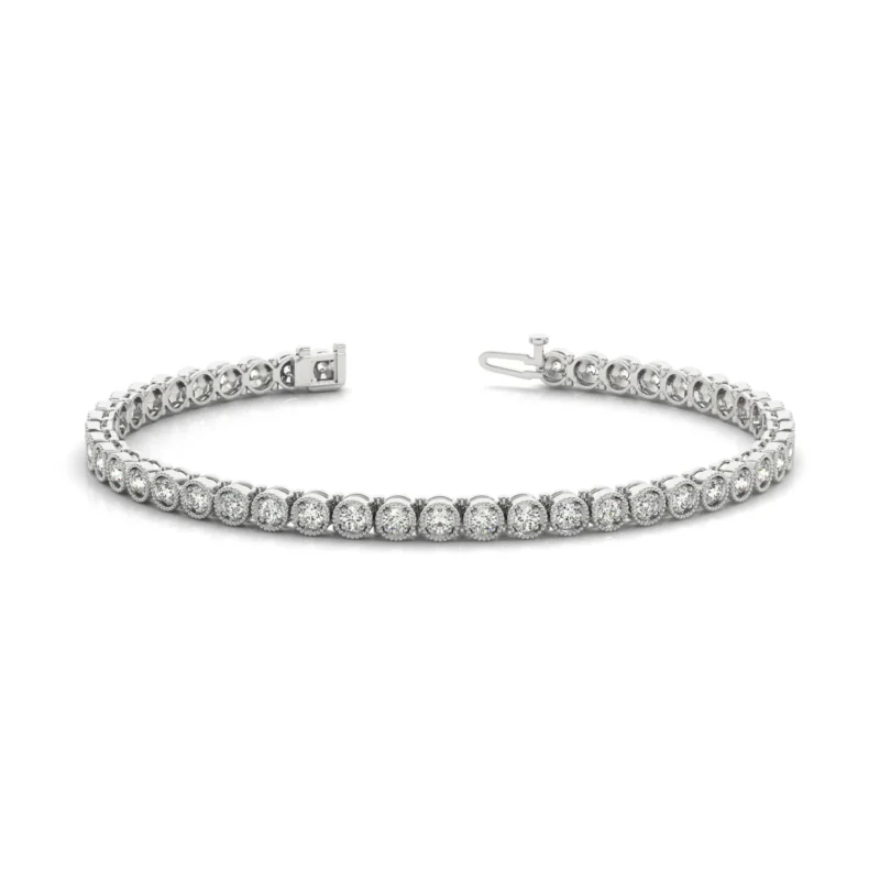 Diamond Bracelet In Line Prong Set Vintage G SI  Diamonds #70284
