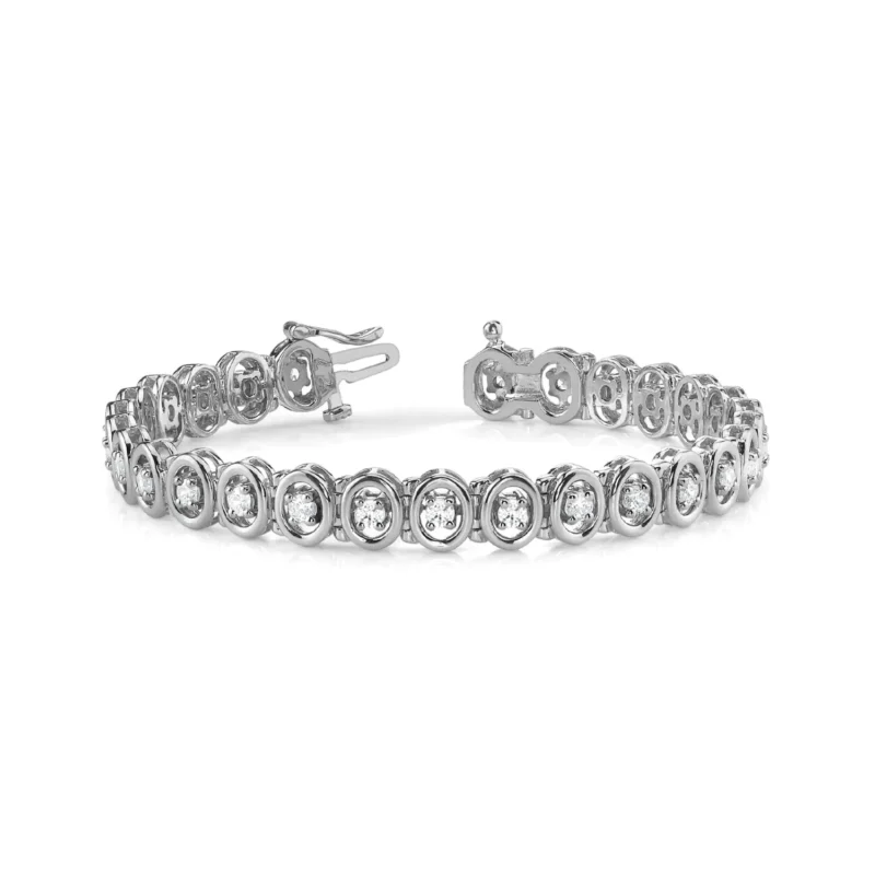 Diamond Bracelet In line Prong Set G SI Diamonds #70455