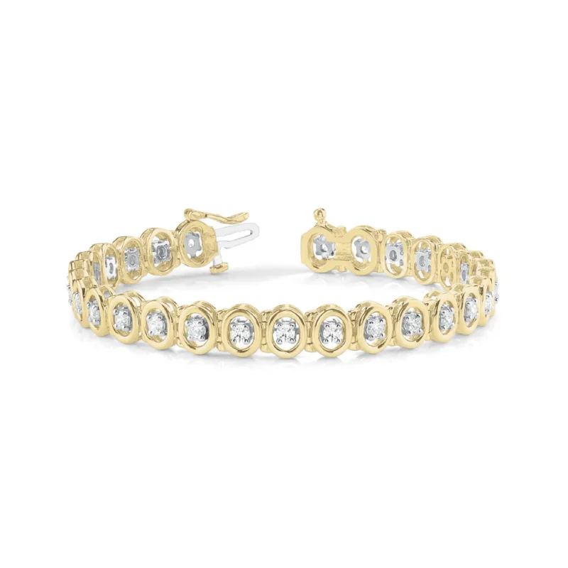 Diamond Bracelet In line Prong Set G SI Diamonds #70455