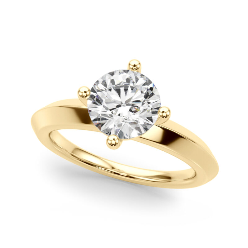 Round Cut Lab Grown Diamond Solitaire Engagement Ring