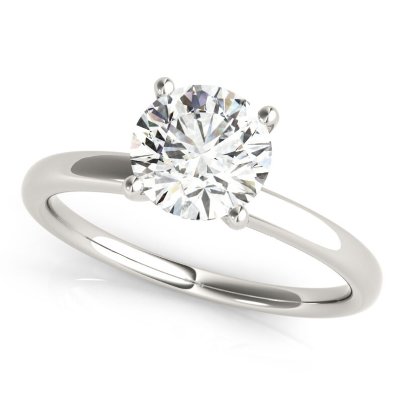 Round Cut Lab Diamond Engagement Ring