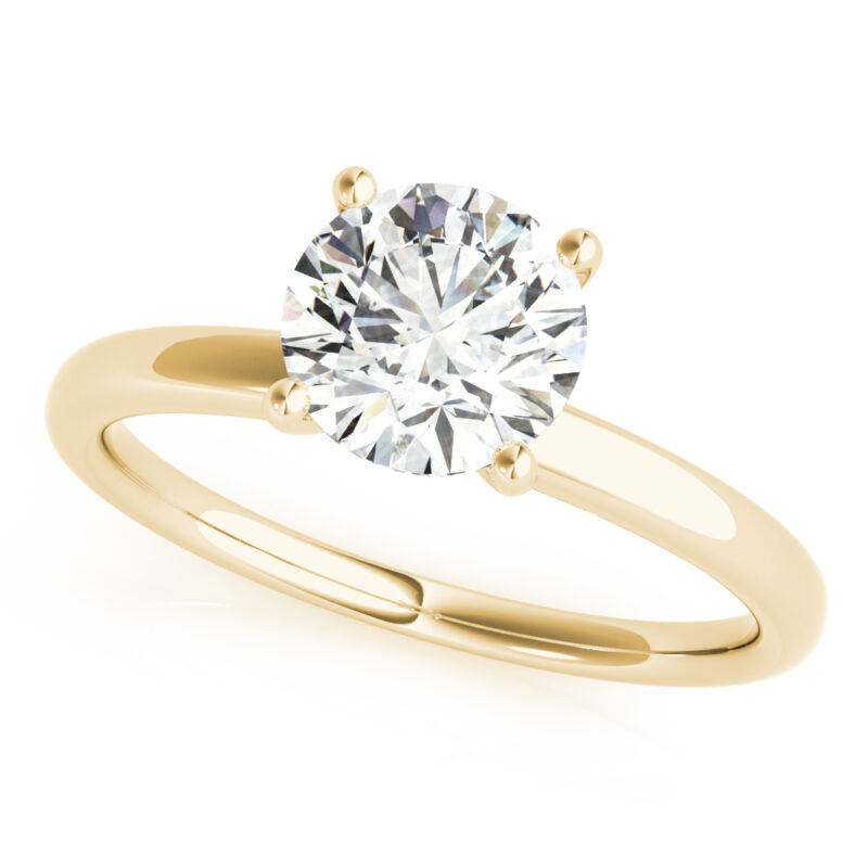 Round Cut Lab Diamond Engagement Ring