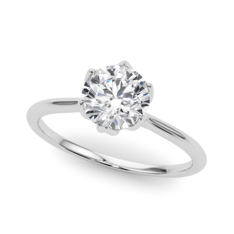 Round Solitaire Lab Diamond Engagement Ring