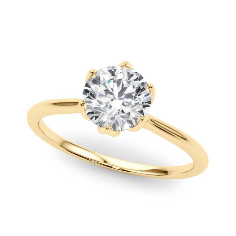 Round Solitaire Lab Diamond Engagement Ring
