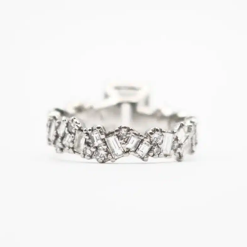 Elegant Emerald Cut Engagement Ring - 14K Gold & Lab Diamonds - Image 3