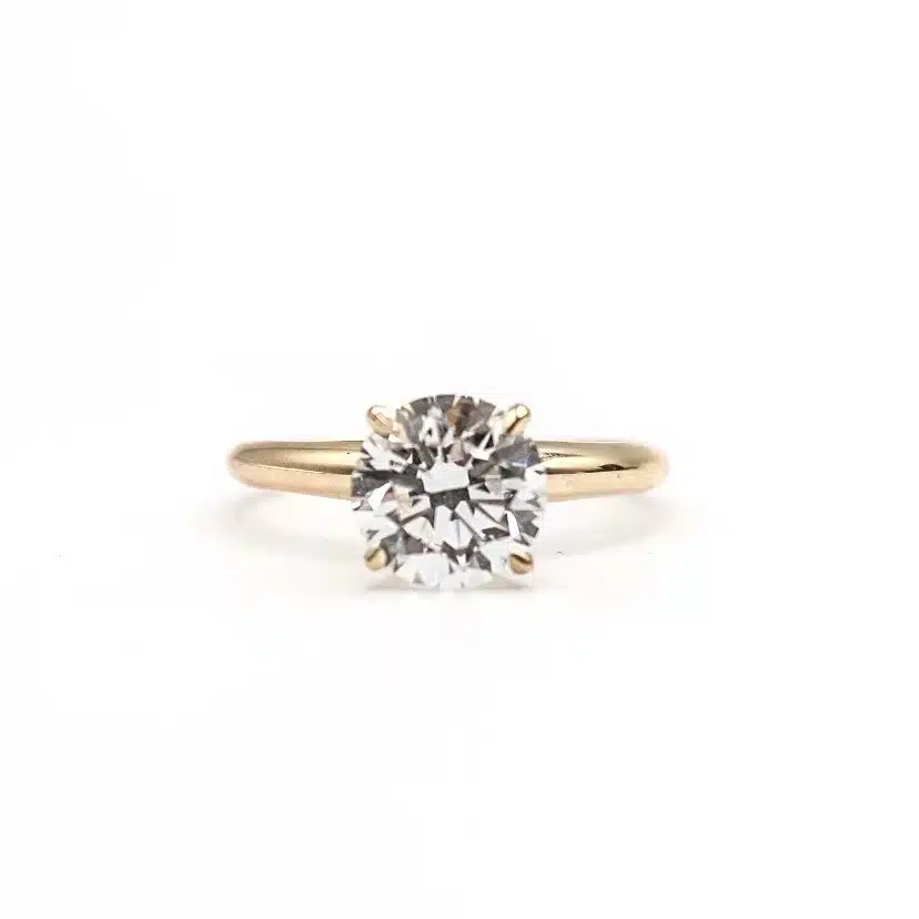 Elegant 2 ct tw Lab Diamond Solitaire Ring – 14K Solid Gold