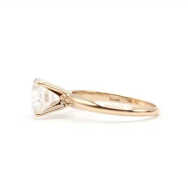 Elegant 2 ct tw Lab Diamond Solitaire Ring – 14K Solid Gold - Image 3