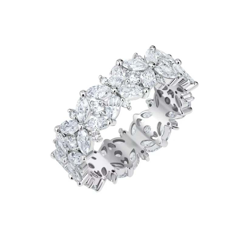 14K White Gold 3.65 Carat Lab Diamond Eternity Band