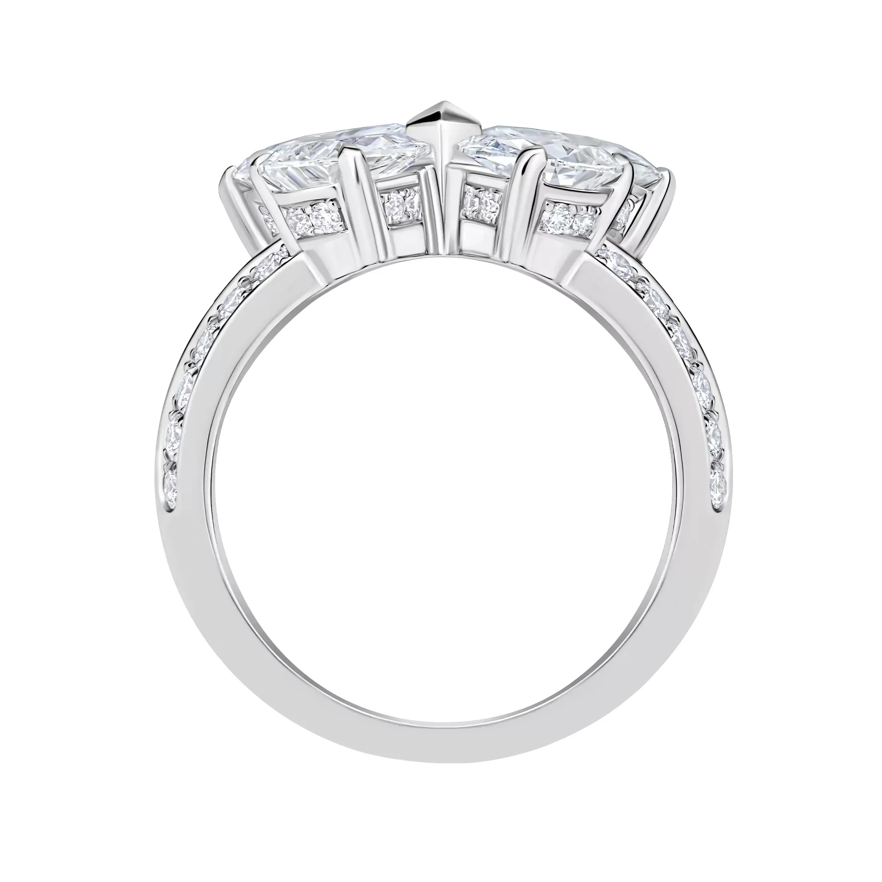 14K White Gold Butterfly Design Ring – 3.20 ct tw Lab-Created Diamonds - Image 3