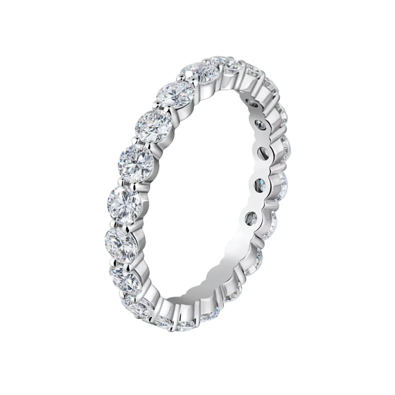 14K White Gold Ring with 2.06 ct Lab-Created Diamonds