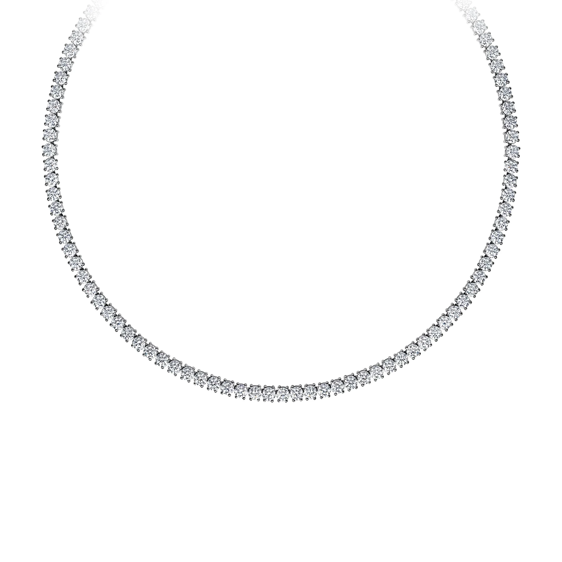 Luxury tennis necklace featuring 23.5 carats of lab-grown diamonds - Image 3