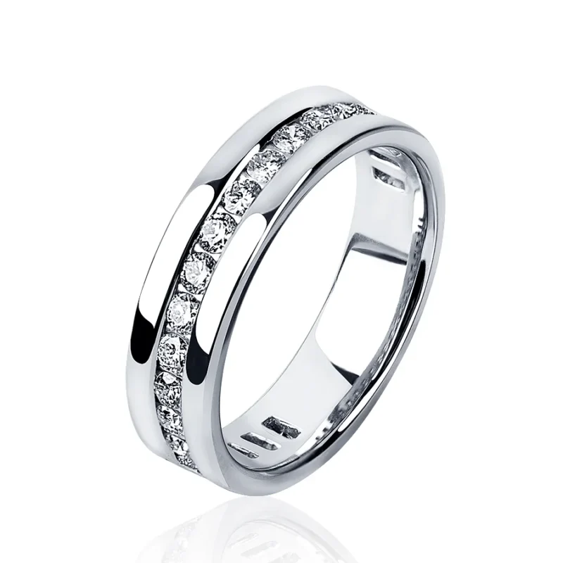 Platinum Diamond Wedding Band – 950 Platinum, 5mm, 0.63ct Diamonds