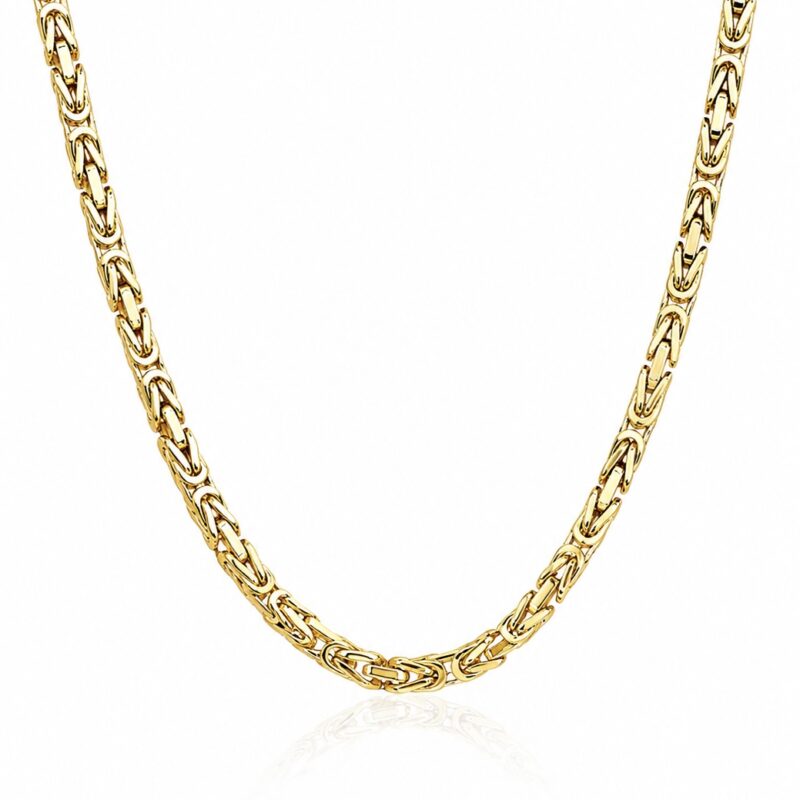 14K Solid Gold Woven Chain Necklace – 24 Inch, 27.6g
